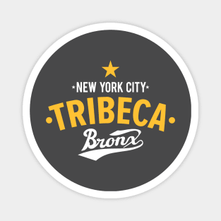 Tribeca Manhattan Logo -  Authentic NYC Vibes - Minimal Style Magnet